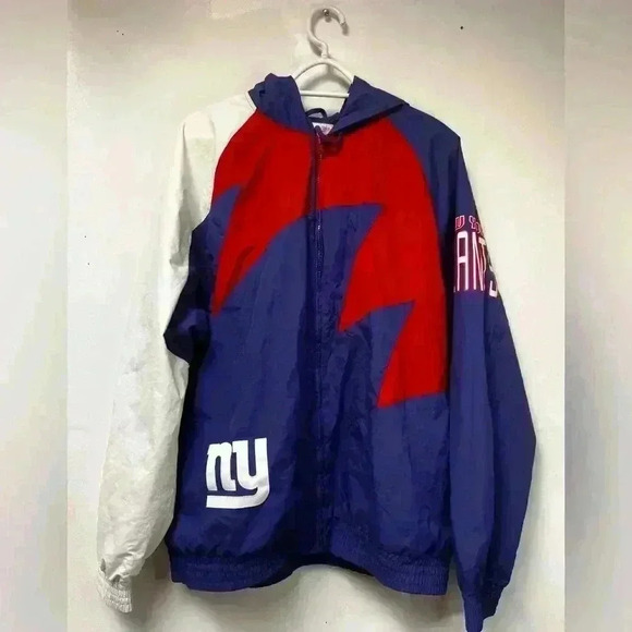 Rare Vintage New York Giants Mitchell & Ness Starter Full Zip Football Jacket XL - Picture 2 of 8